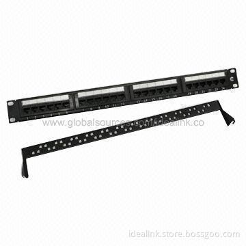 24/48-port Patch Panels with FTP/UTP Cat5e/6 Network Cables, Support 22 to 26AWG Standard